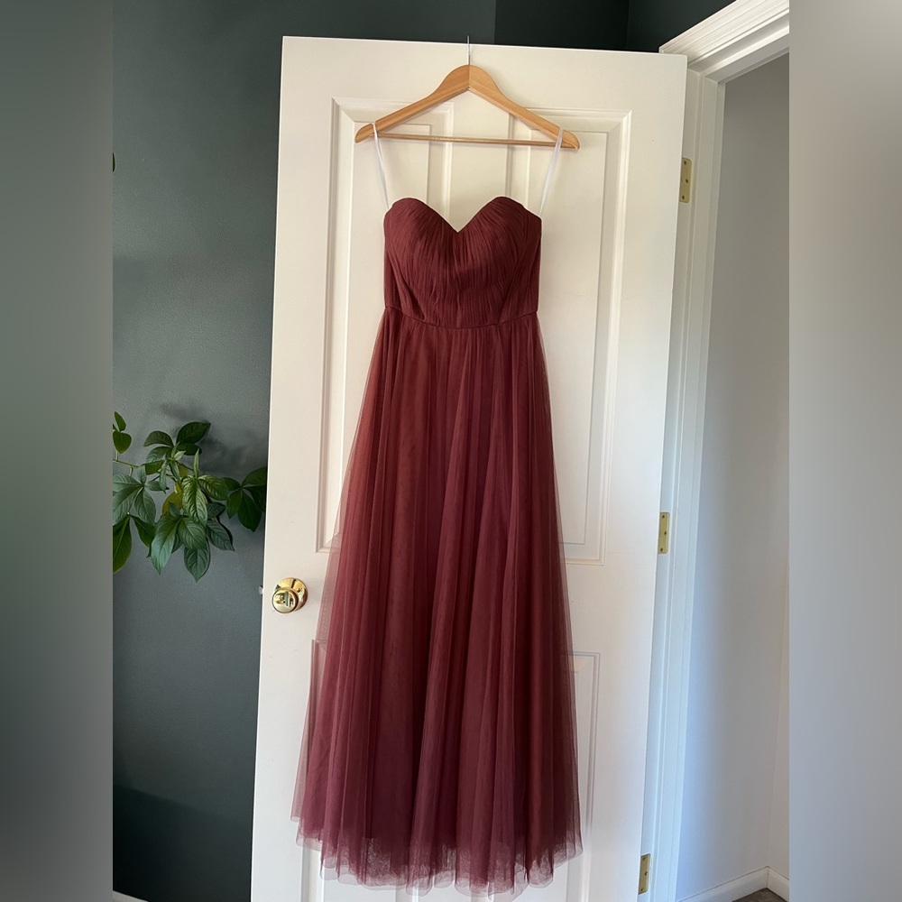 Rosalie Tulle Convertible Bridesmaid Dress in Rosewood from Revelry. Never worn.